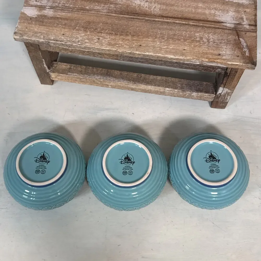 Disney Parks Disneyland Set Of 3 Lantern Mini Bowls Mad Tea Party Attraction New